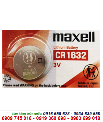 Maxell CR1632 - Pin 3v lithium Maxell CR1632 chính hãng Made in Japan